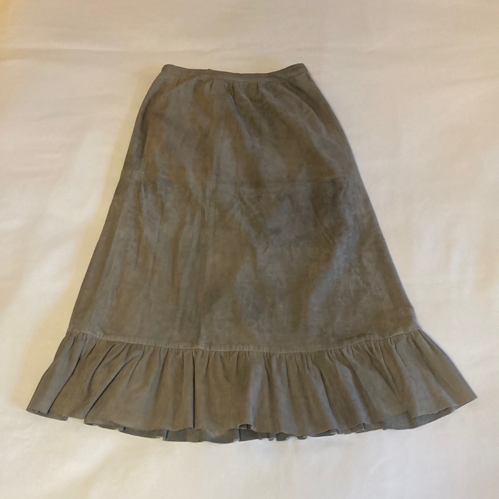 Alicia Herrera for OSHWAKON vintage suede skirt.